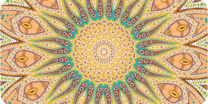 Colorful mandala pattern with a central circle
