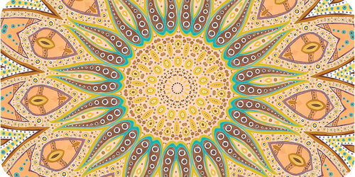 Colorful mandala pattern with a central circle
