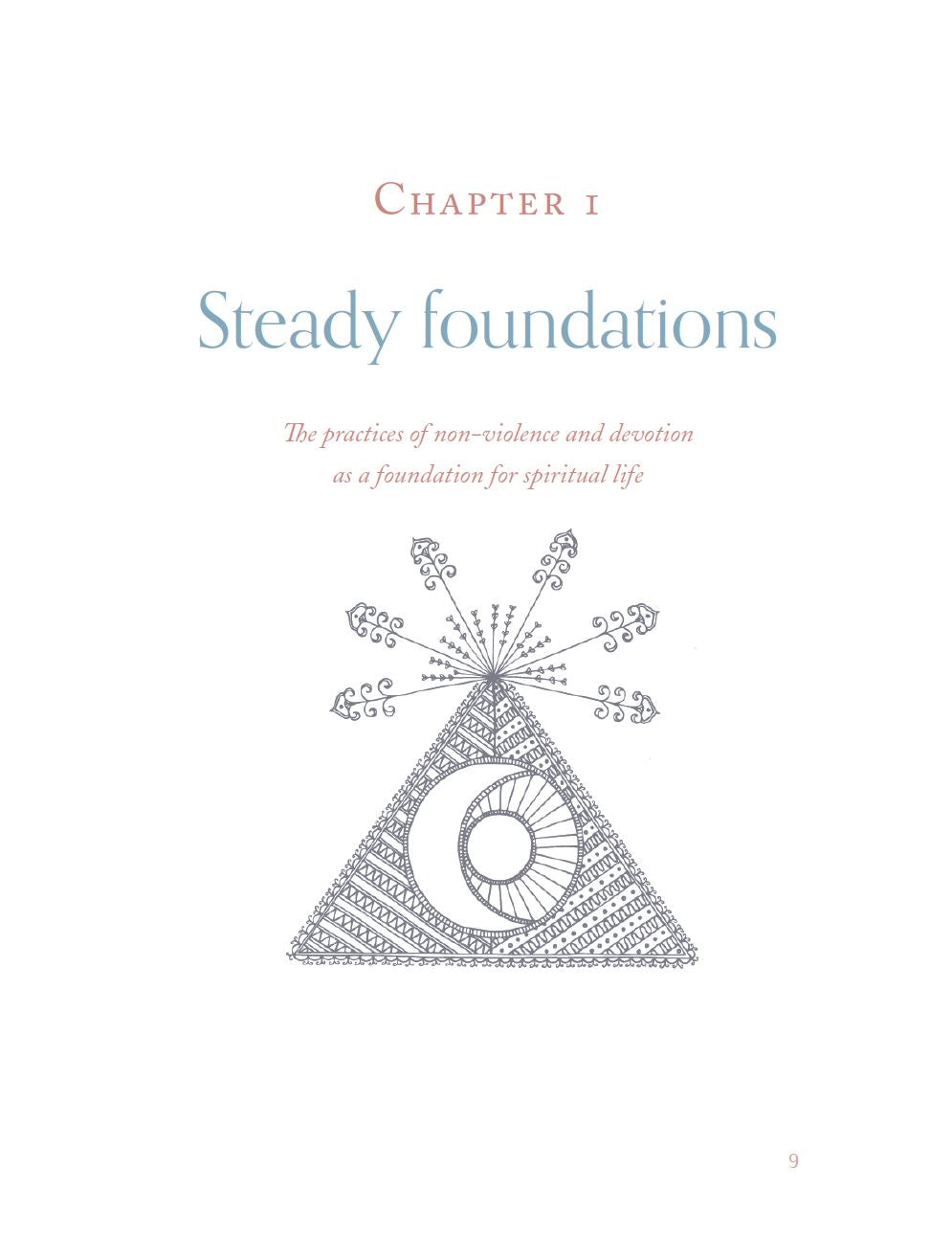 Chapter title 'Steady Foundations' with a geometric design on a white background