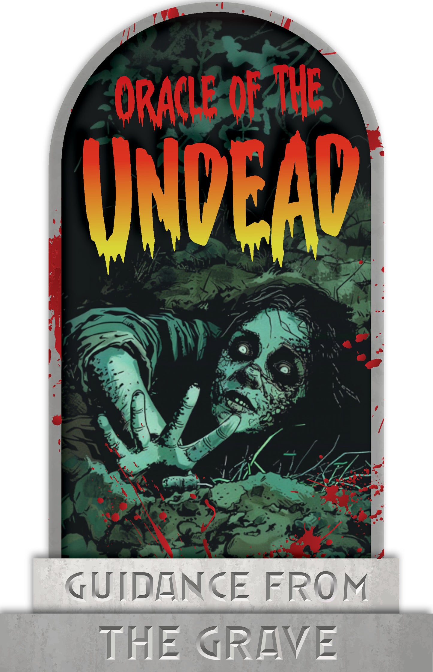 Oracle box cover of 'Oracle of the Undead' with a zombie hand emerging from the grave.