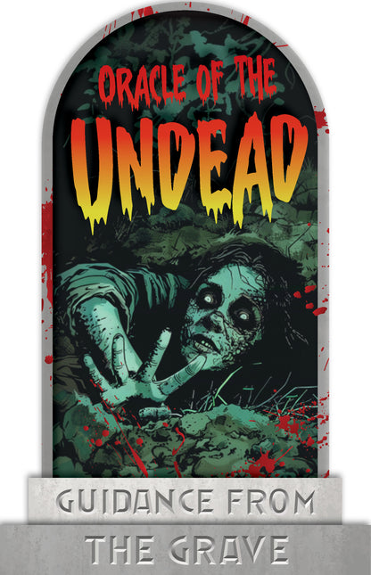 Oracle box cover of 'Oracle of the Undead' with a zombie hand emerging from the grave.