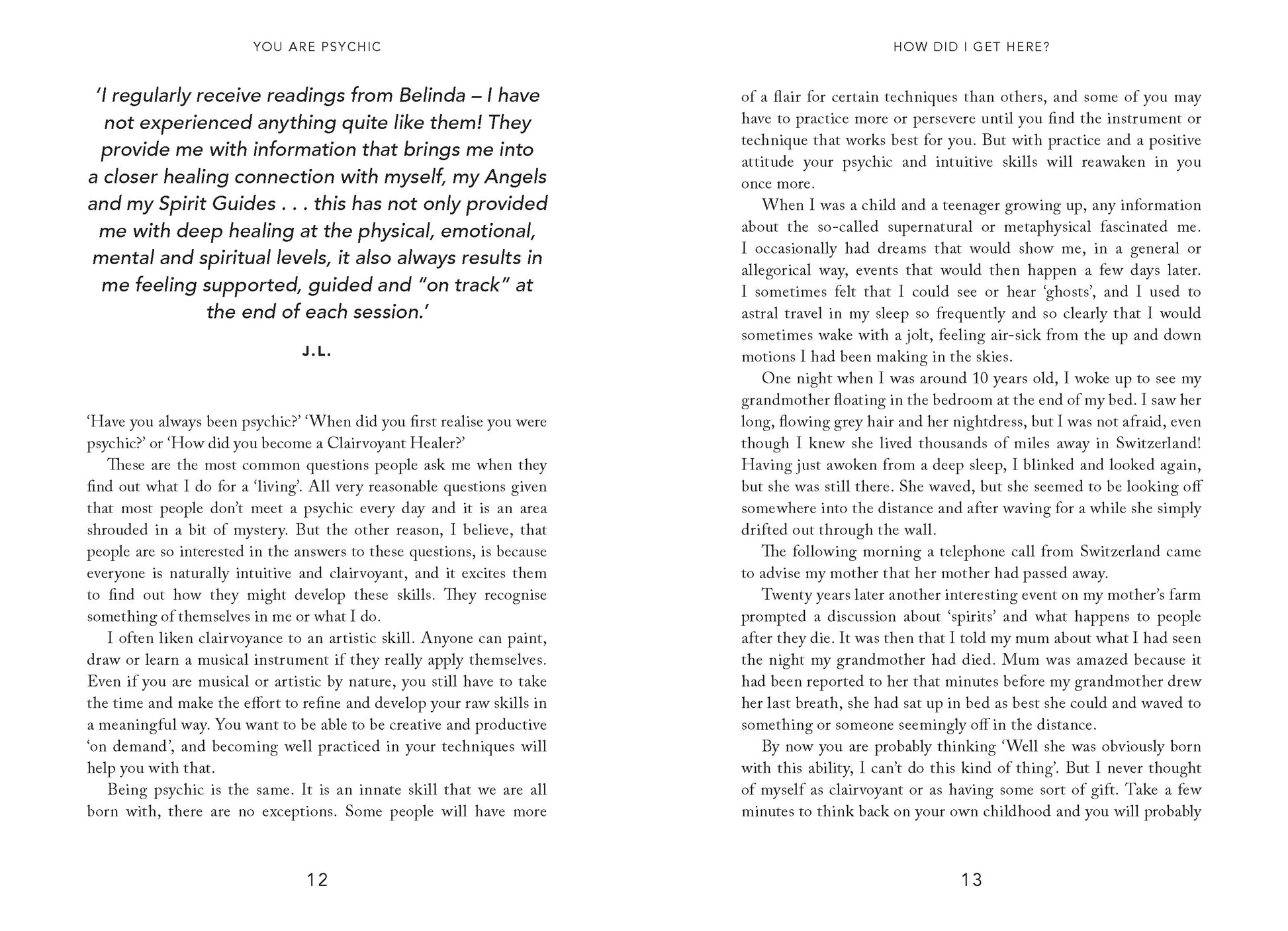 Page exert from You Are Psychic about How did I get Here? 