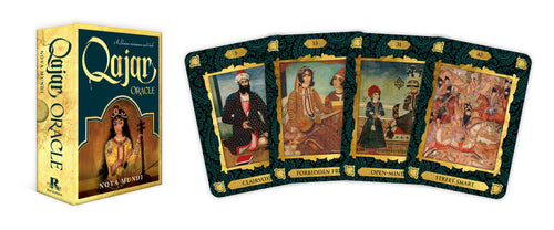 Qajar Oracle card set with box on a white background