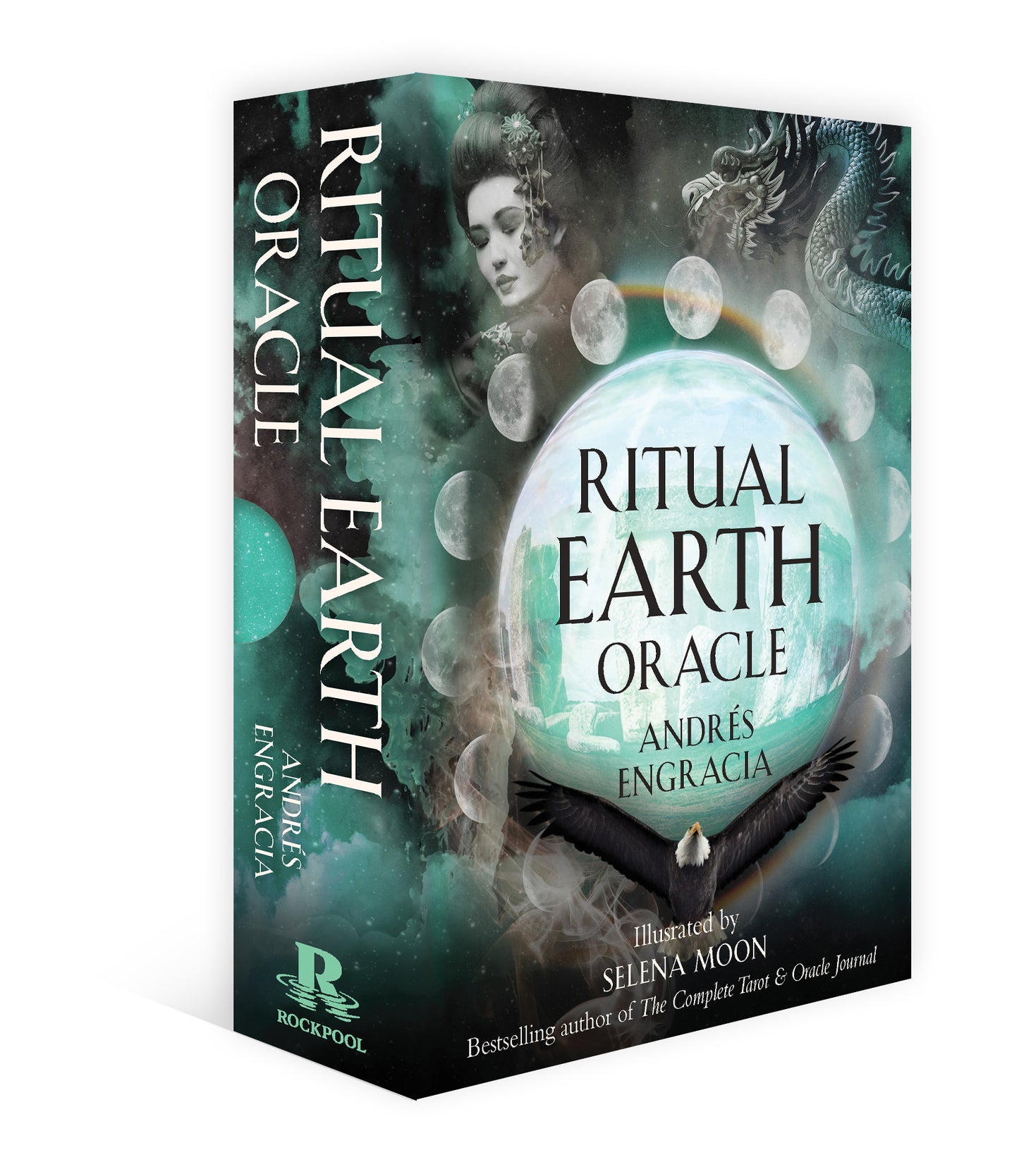 Boxed set of 'Ritual Earth Oracle' with cover art featuring an orb and figures.