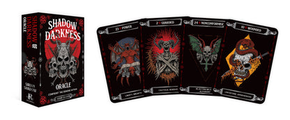 Set of 'Shadow Darkness' oracle cards with a box on a white background