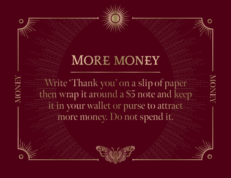 Decorative text on a dark background with gold accents and motivational message.