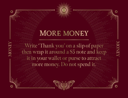 Decorative text on a dark background with gold accents and motivational message.
