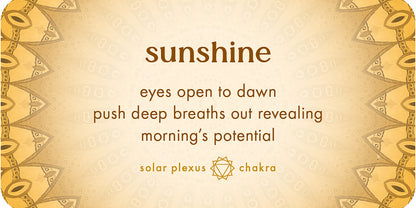 Decorative banner with 'sunshine' text and mandala design on a beige background