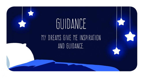Sleeping pillow with stars and text on a dark blue background
