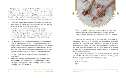 Text document with a circular image of hands on cards and text overlay.