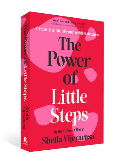 Book cover of 'The Power of Little Steps' by Sheila Vijayarasa on a white background