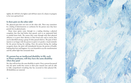 Text on a white background with blue abstract patterns
