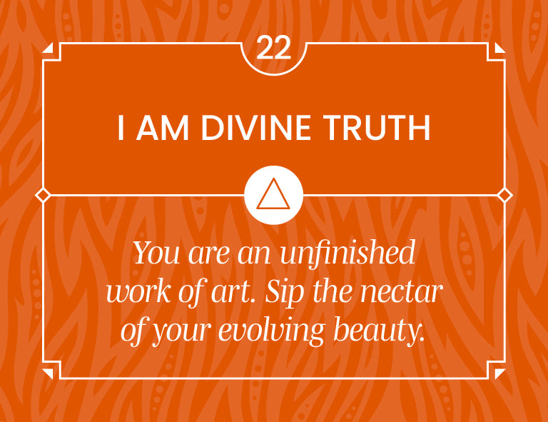 Motivational quote on an orange background with a pattern