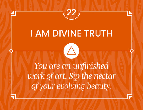 Motivational quote on an orange background with a pattern