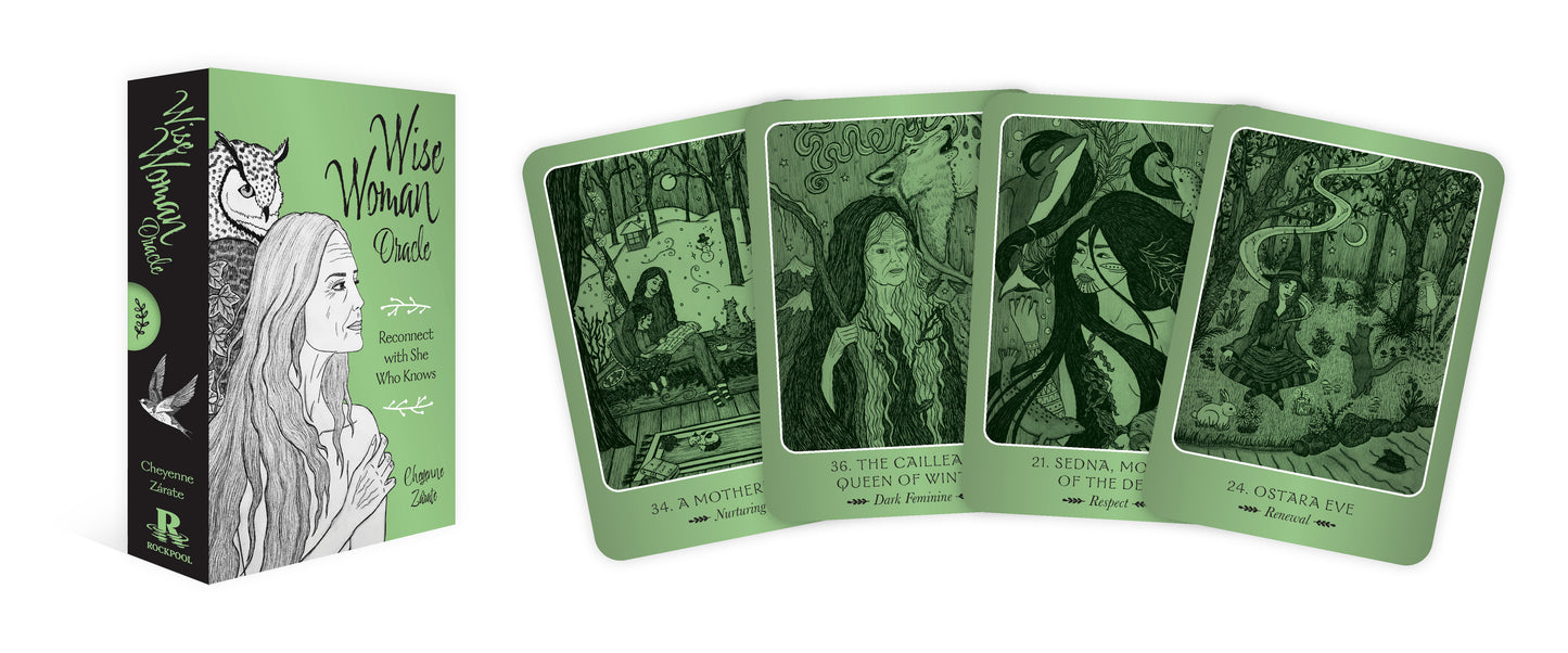 Wise Women oracle cards with packaging on a white background