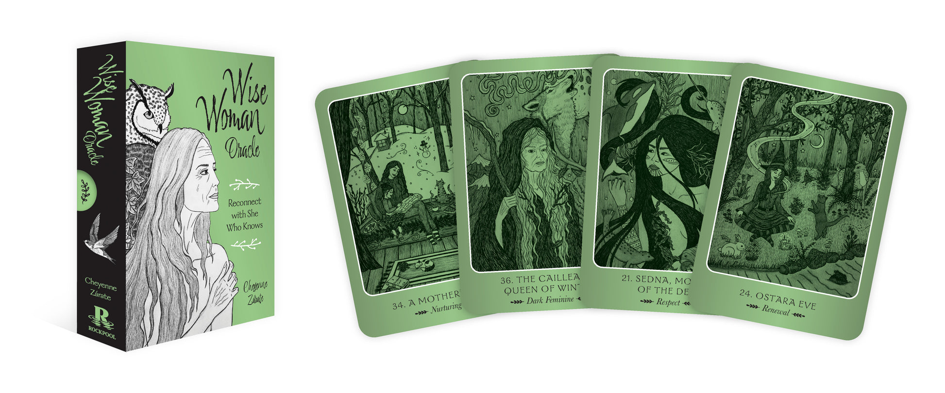 Wise Women oracle cards with packaging on a white background