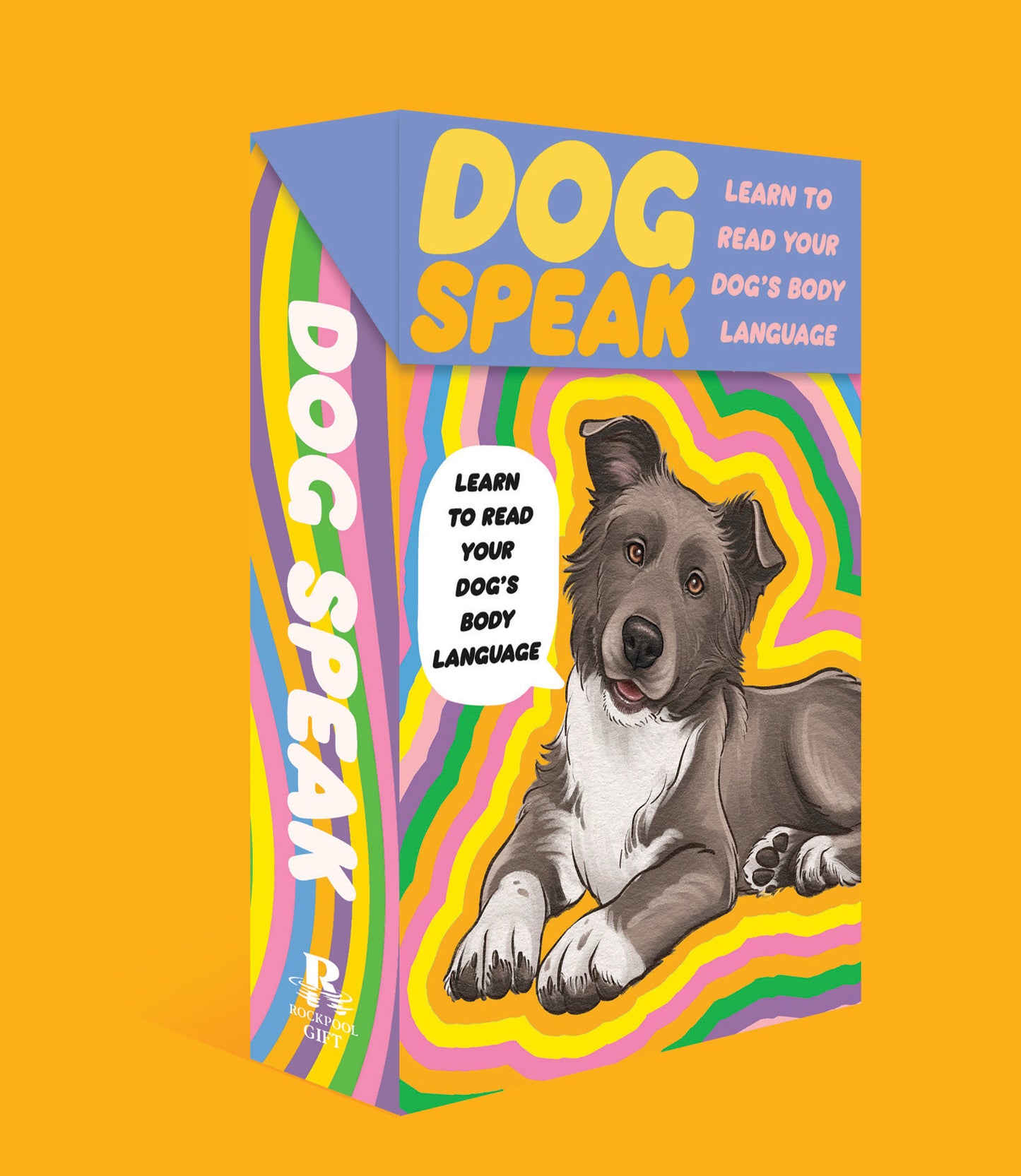 box cover of 'Dog Speak' on a yellow background