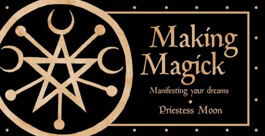 cover for 'Making Magick' with a celestial design and text on a black background