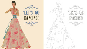 Marie Claire 1930s Evening Styles Coloring Book