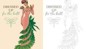 Marie Claire 1930s Evening Styles Coloring Book
