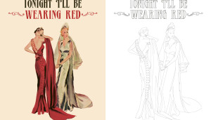 Marie Claire 1930s Evening Styles Coloring Book